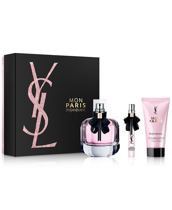 Yves Saint Laurent 3-Pc. Mon Paris Eau de Parfum Holiday Gift Set - Macy's