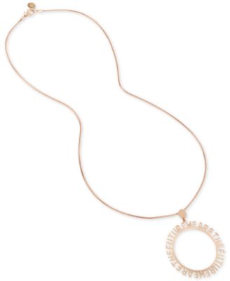 BCBGeneration - Affirmation Disc 30" Pendant Necklace