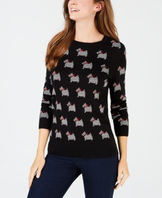 Charter Club - Scottie Dog-Print Sweater