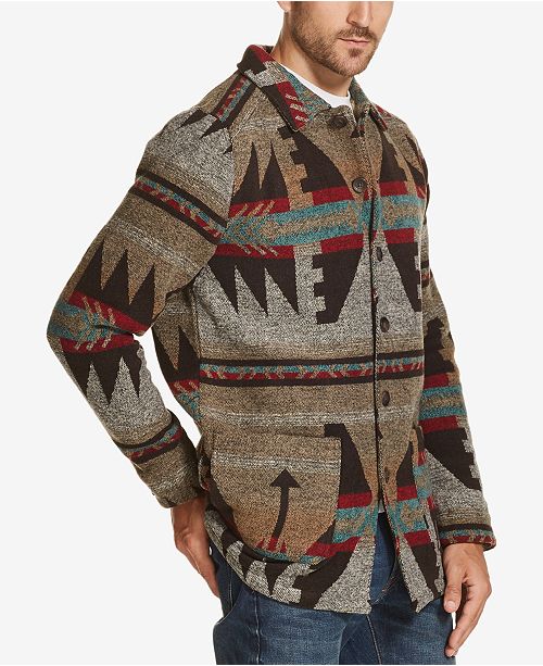 Weatherproof Vintage Men's Aztec Wool Jacket & Reviews - Coats ...