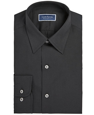 Club Room Men's Classic/Regular Fit Solid Dress Shirt, Created for Macy ...