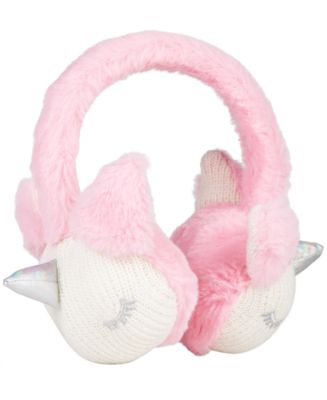 Berkshire Little & Big Girls Faux-Fur Unicorn Ear Muffs - Macy's