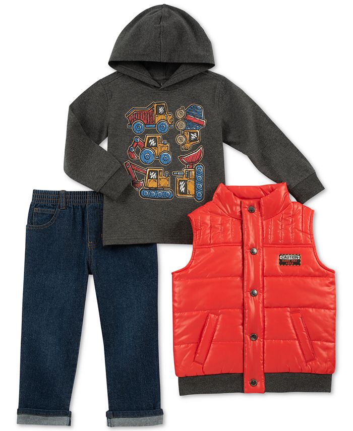3 Piece Boys Construction Top & Pants