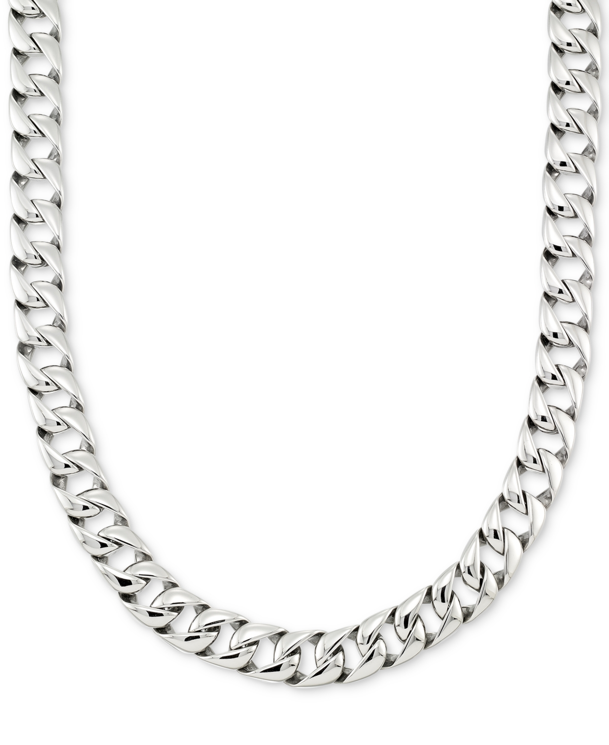 Legacy for Men by Simone I. Smith Large Curb Link 24" (15 mm thick) Chain Necklace in Stainless Steel