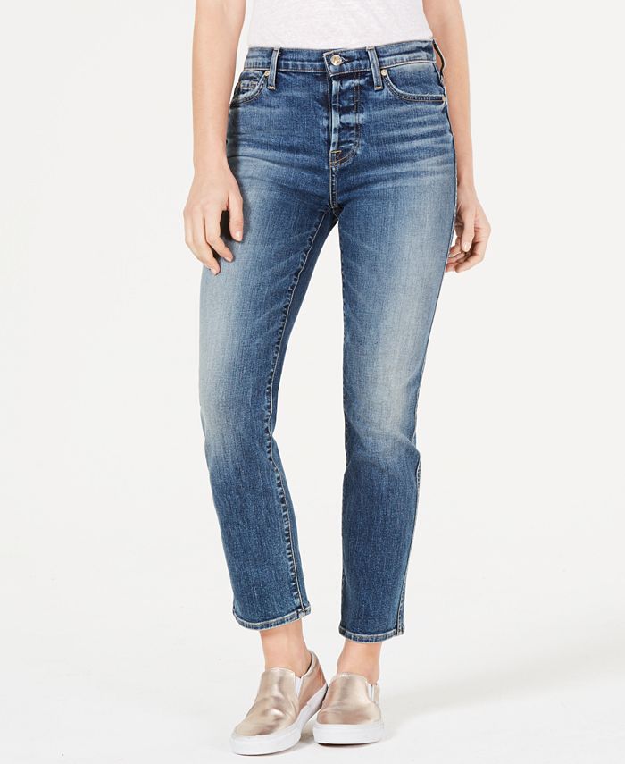 7 For All Mankind The Edie Straight-Leg Jeans - Macy's