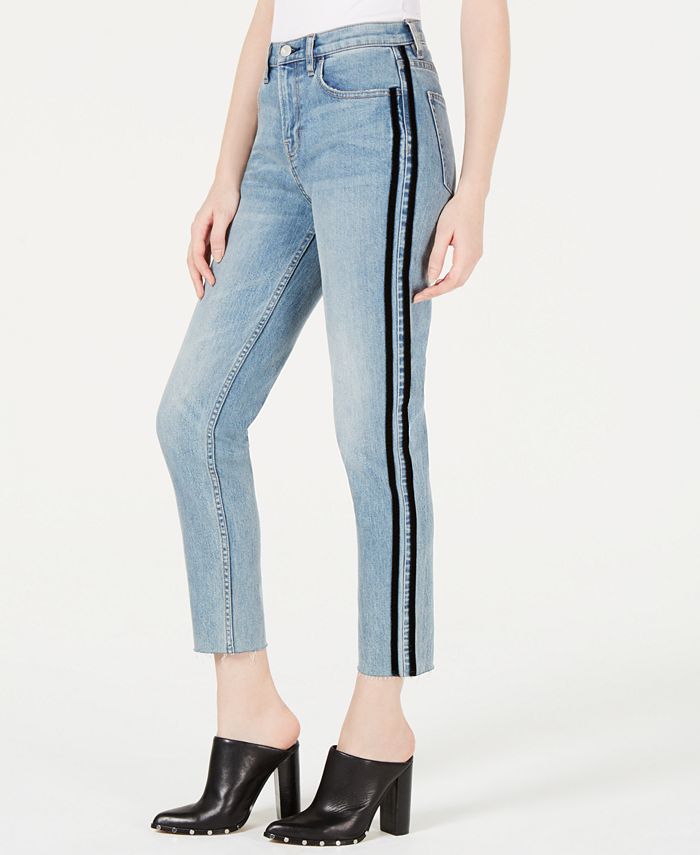 Kendall + Kylie The Vintage Icon Striped Jeans - Macy's