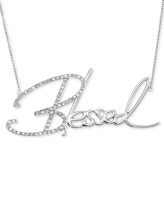 blessed necklace sterling silver