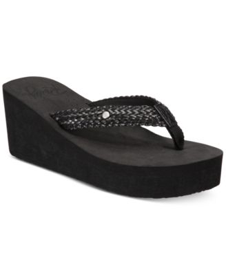 roxy platform flip flops