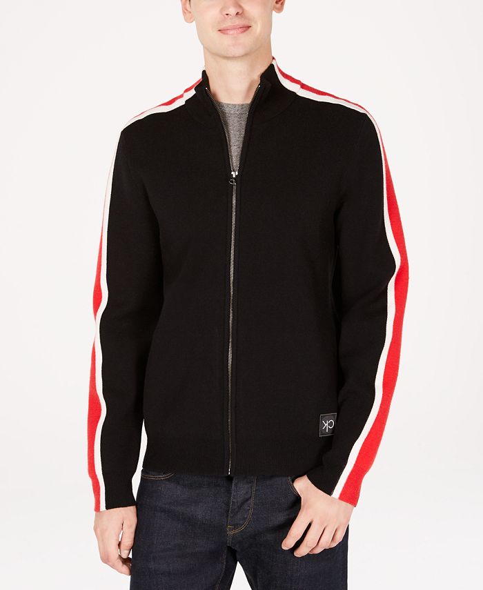 Calvin Klein Men's Full Milano Track Jacket & Reviews - Coats & Jackets ...