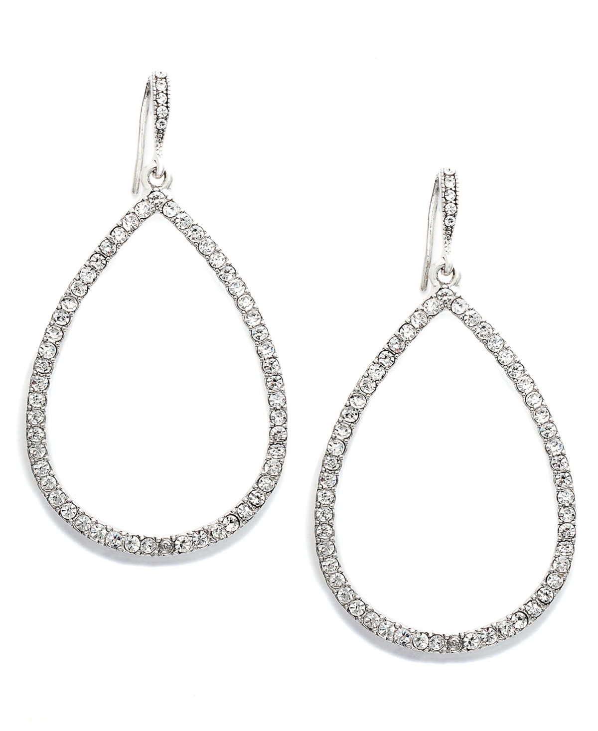 Lauren Ralph Lauren Crystal Teardrop Earrings In Crystal White