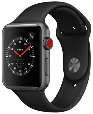 Apple Watch Series 3 Gps - Cellular- 42mm Space Gray Aluminum Case with  Black Sport Band