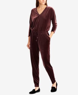 ralph lauren velvet jumpsuit