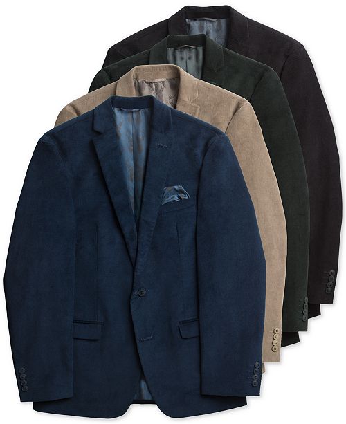 Bar Iii Men S Slim Fit Stretch Corduroy Sport Coat Created For