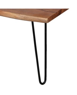 Hairpin Natural Live Edge Wood with Metal 42" Coffee Table