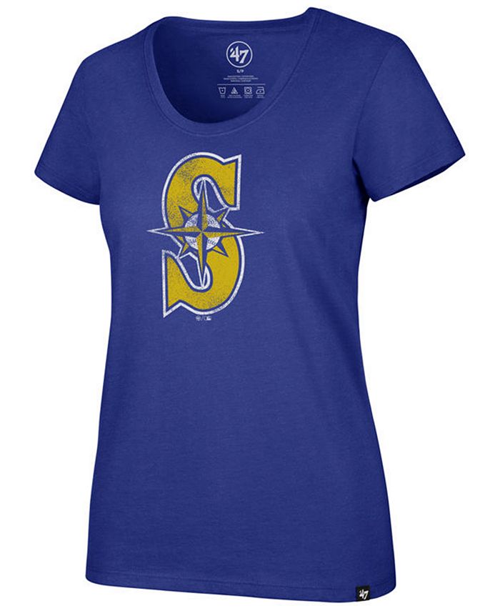'47 Brand Women's Seattle Mariners Club Scoop Logo T-Shirt - Macy's