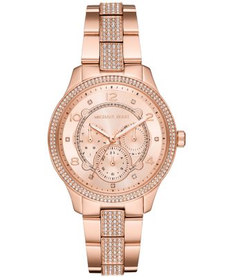 michael kors women's rose gold watch macys