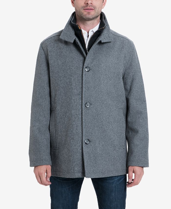 London Fog Men's Wool-Blend Layered Car Coat, Created for Macy's - Macy's