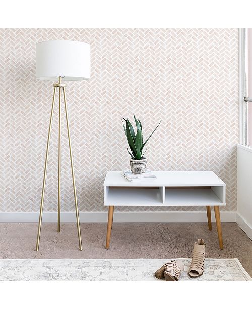 Deny Designs Little Arrow Design Co Arcadia Herringbone In Blush 2