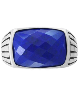 EFFY Collection EFFY® Men's Lapis Lazuli Ring in Sterling Silver