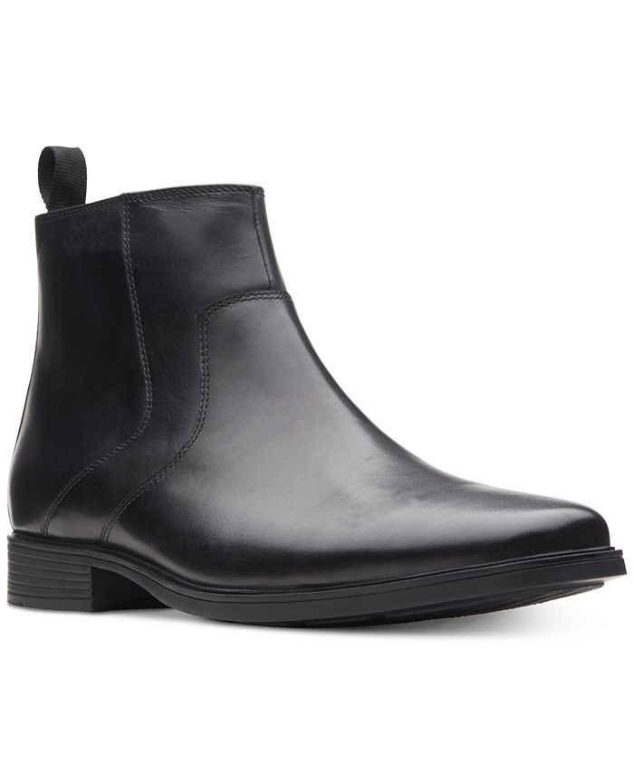 Clarks Men's Tilden Zip Waterproof Leather Boots, Created for Macy's ...