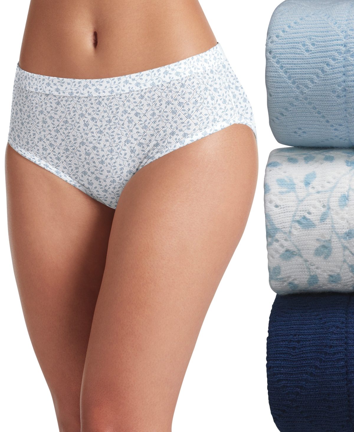 Elance Breathe Hipster Underwear 3 Pack 1540, also available in extended sizes - White