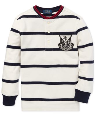 cotton mesh henley shirt
