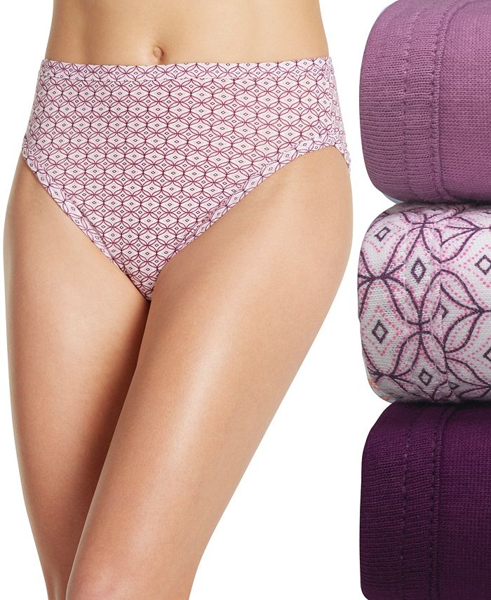 Plus Size Jockey Elance 3-Pack French Cut Panty Set 1485, Women's, Size:  10, Purple - Yahoo Shopping