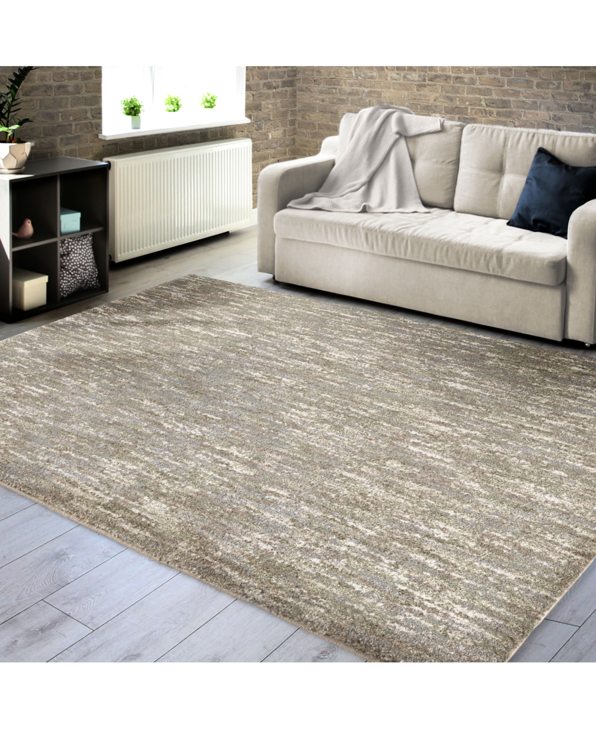 Orian Rugs Closeout! Orian Next Generation Multi Solid 5'3" X 7'6" Area Rug In Tan,beige