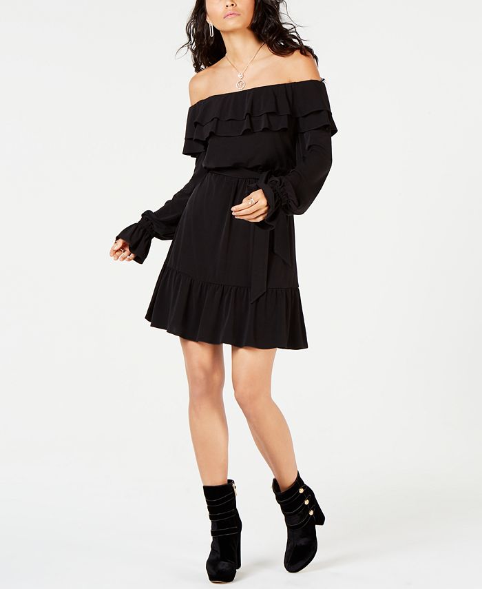 Michael Michael Kors Pointelle Trim Flounce Dress