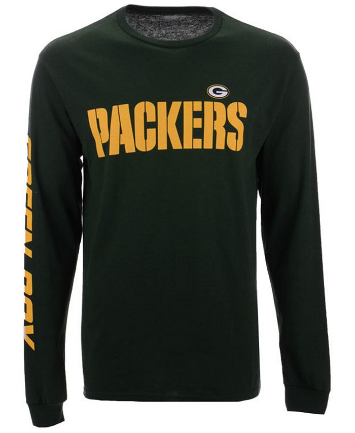 Authentic NFL Apparel Men's Green Bay Packers Streak Route Long Sleeve  T-Shirt - Macy's