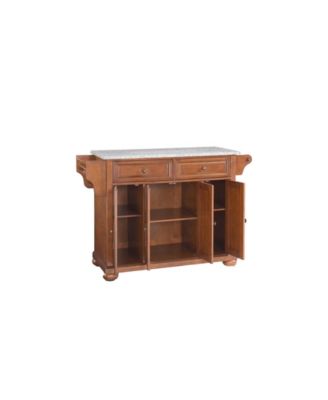 Alexandria Solid Granite Top Kitchen Island