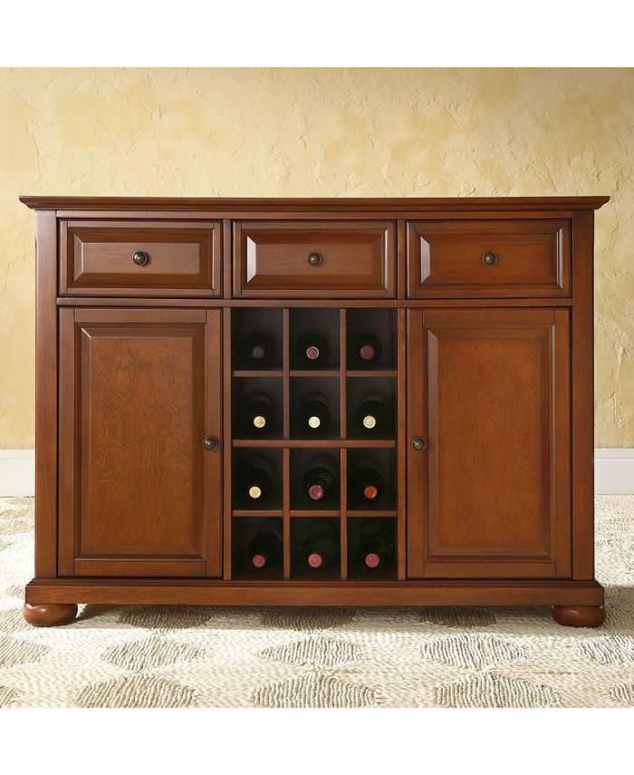 Crosley Alexandria Buffet Server Sideboard With Wine Storage