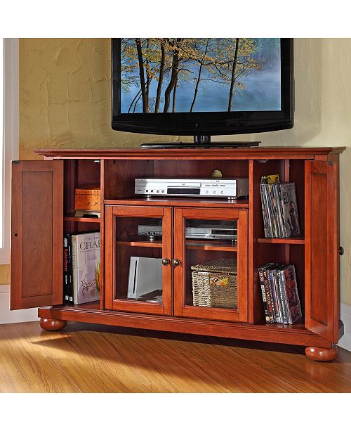 Crosley Alexandria 48" Corner TV Stand & Reviews Furniture Macy's