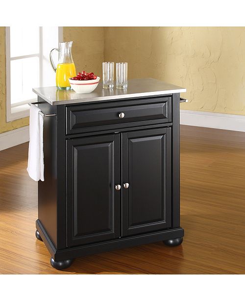 Crosley Alexandria Stainless Steel Top Portable Kitchen ...