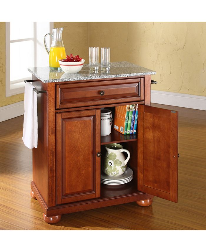 Crosley Alexandria Solid Granite Top Portable Kitchen Island Macy's