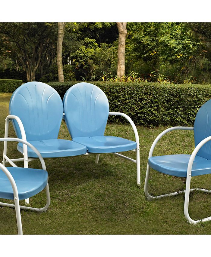 Crosley Griffith 3 Piece Metal Outdoor Conversation Seating Set
