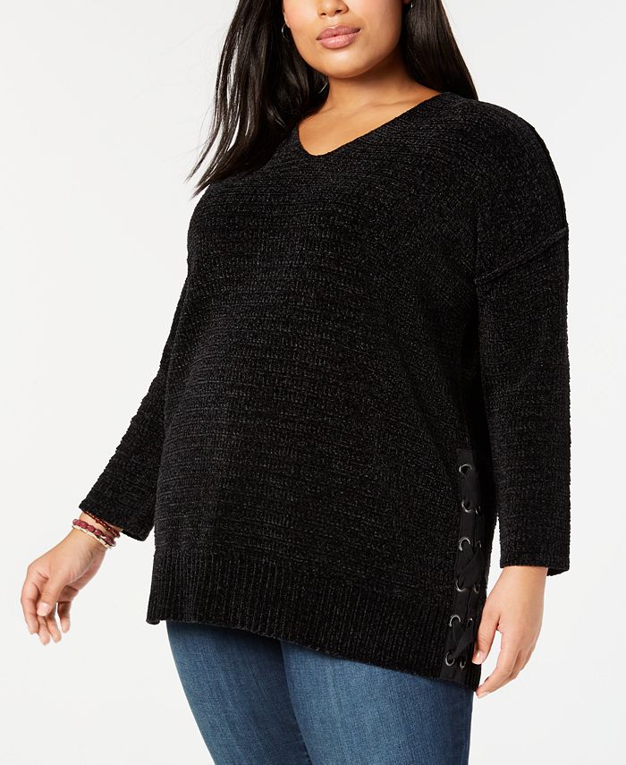 Style & Co Plus Size Chenille Tunic Sweater, Created for Macy's - Macy's