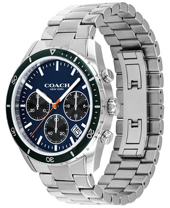 COACH Men s Chronograph Thompson Sport Stainless Steel Bracelet Watch 41mm Macy s