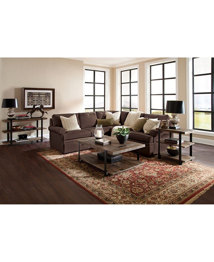 Alaterre Furniture Modesto Metal Strap and Reclaimed Wood End Table