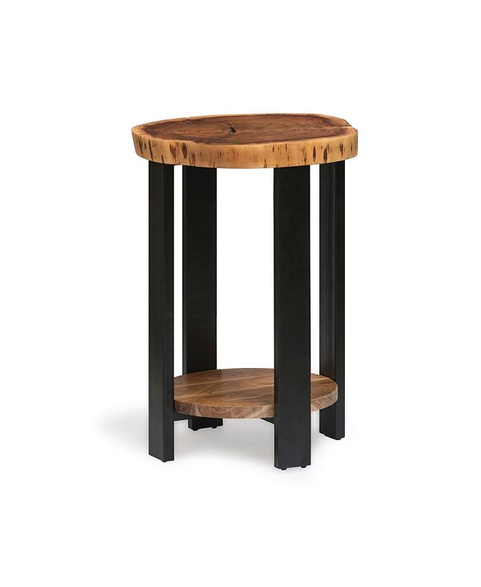 Alaterre Furniture Alpine Natural Live Edge Wood Round End Table Macy's