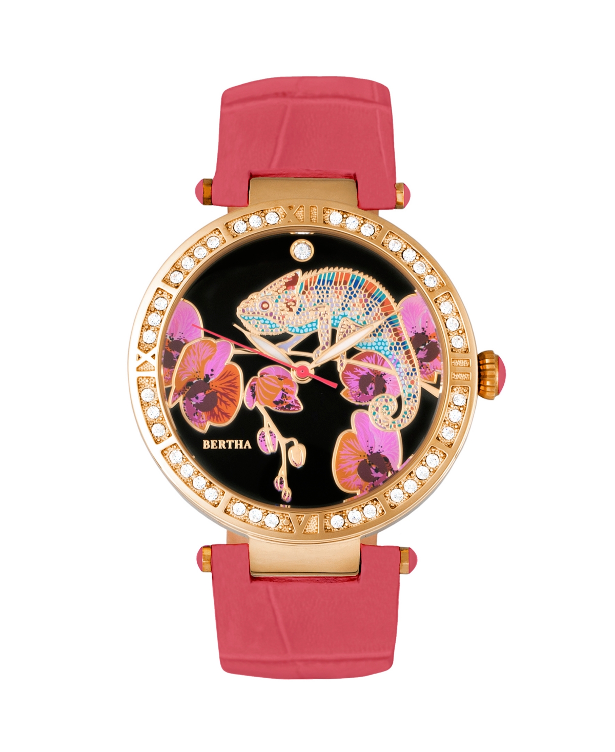 Quartz Camilla Collection Coral Leather Watch 38Mm - Coral