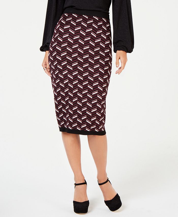 Michael Kors Jacquard Pencil Skirt, in Regular and Petite Sizes - Macy's