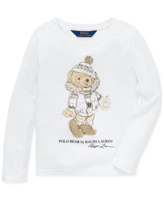 Ralph Lauren Kids teddy-bear top and leggings set - White