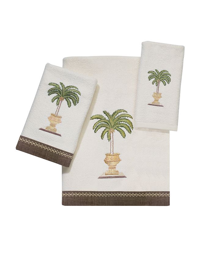 Avanti Palm Bay Embroidered Fingertip Towel Macy's
