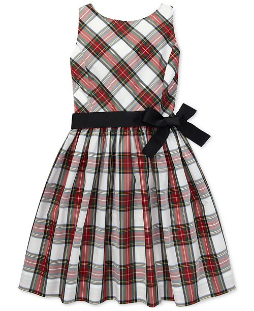 Polo Ralph Lauren Toddler Girls Tartan Fit Flare Dress Reviews All Girls Dresses Kids Macy S