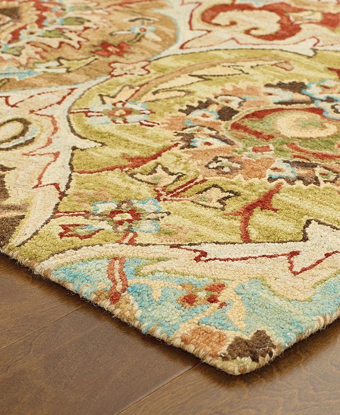 Tommy Bahama Home Jamison 53302 Beige/Multi 8' x 10' Area Rug Macy's