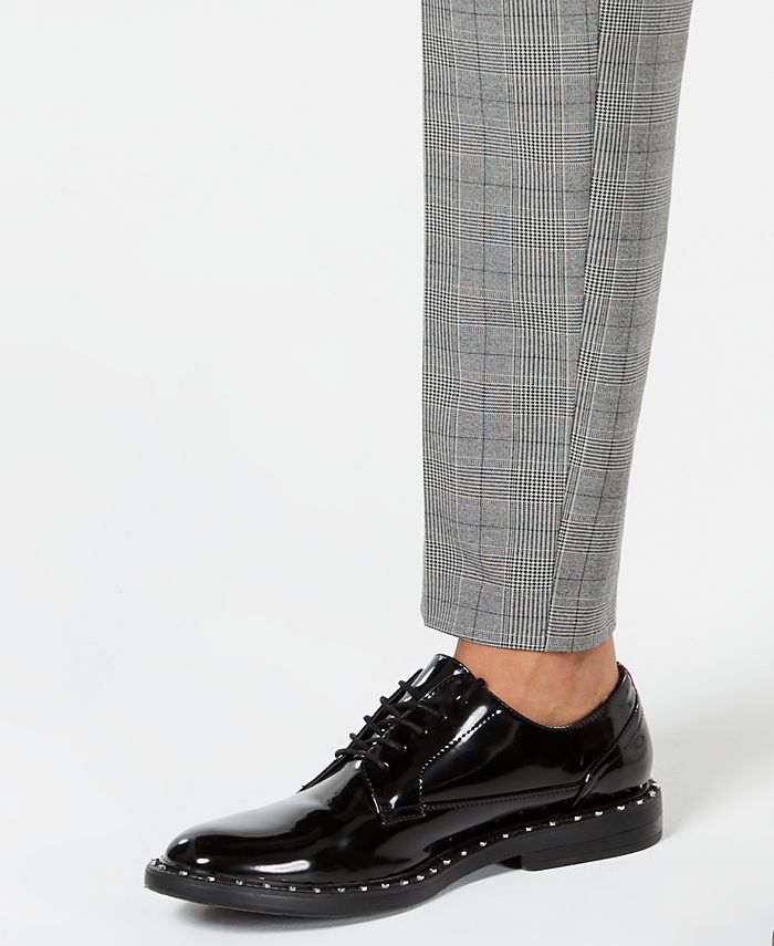 INC International Concepts INC Men's Glen Plaid SideStriped Pants