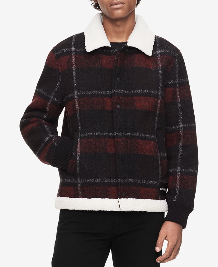 Calvin klein plaid jacket discount