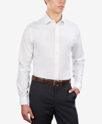 tommy hilfiger men's dress shirt slim fit non iron solid