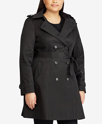 Lauren Ralph Lauren Plus Size Double Breasted Trench Coat, Created for ...